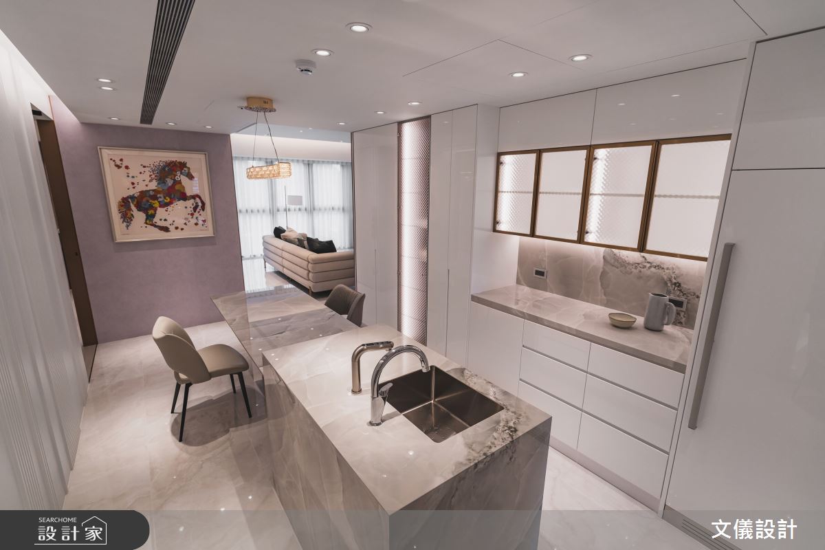 47坪毛胚屋＿現代風餐廳中島案例圖片＿文儀室內裝修設計有限公司＿文儀_台北市-琉光境-文儀設計之15