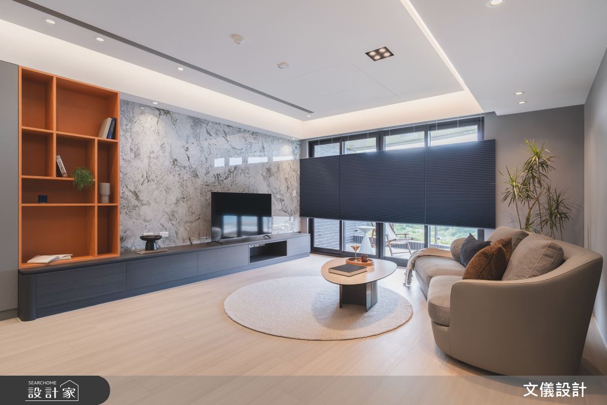 37坪新成屋(5年以下)＿現代風客廳案例圖片＿文儀室內裝修設計有限公司＿文儀_基隆市-海之所-文儀設計之5