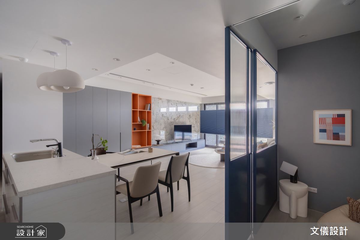 37坪新成屋(5年以下)＿現代風餐廳書房中島案例圖片＿文儀室內裝修設計有限公司＿文儀_基隆市-海之所-文儀設計之8