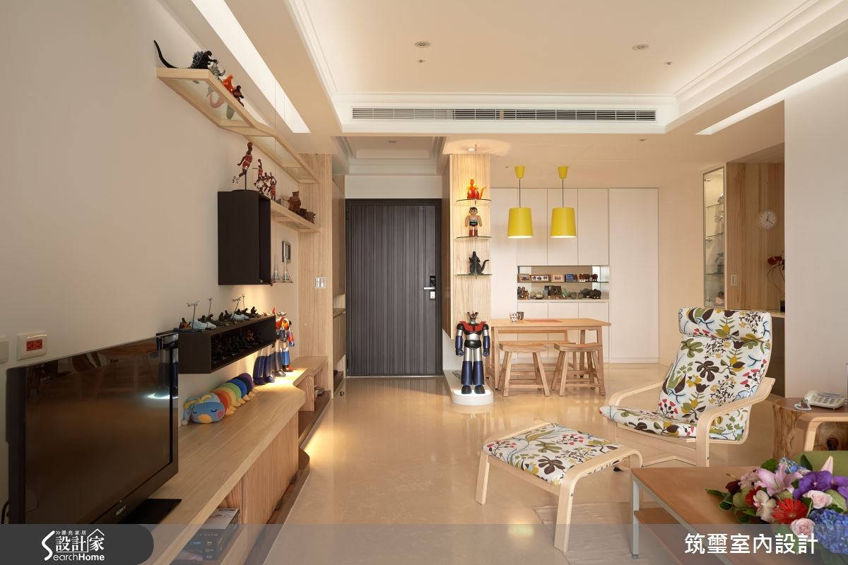 40坪新成屋(5年以下)＿混搭風玄關客廳餐廳案例圖片＿筑璽室內設計＿筑璽_02之4