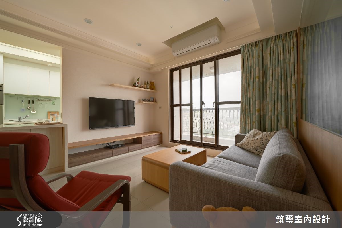 30坪中古屋(5~15年)＿休閒風客廳廚房案例圖片＿筑璽室內設計＿筑璽_13之2