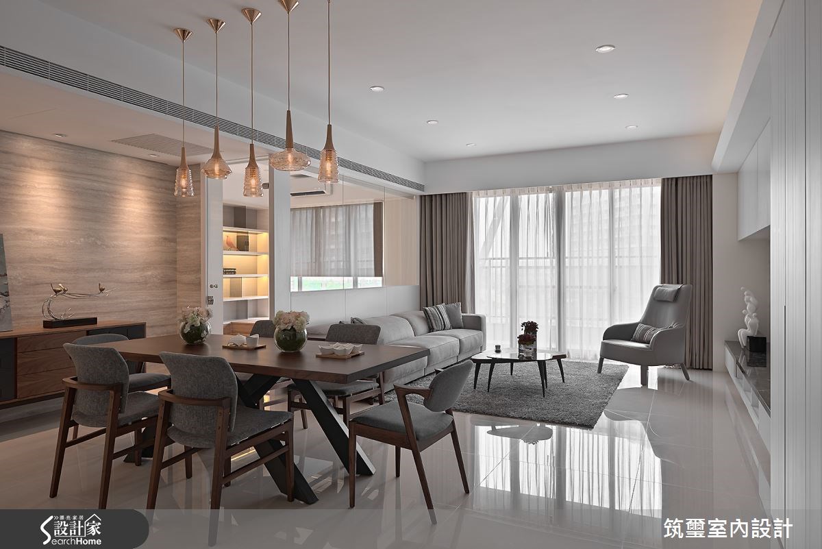 40坪新成屋(5年以下)＿混搭風客廳餐廳案例圖片＿筑璽室內設計＿筑璽_17之3