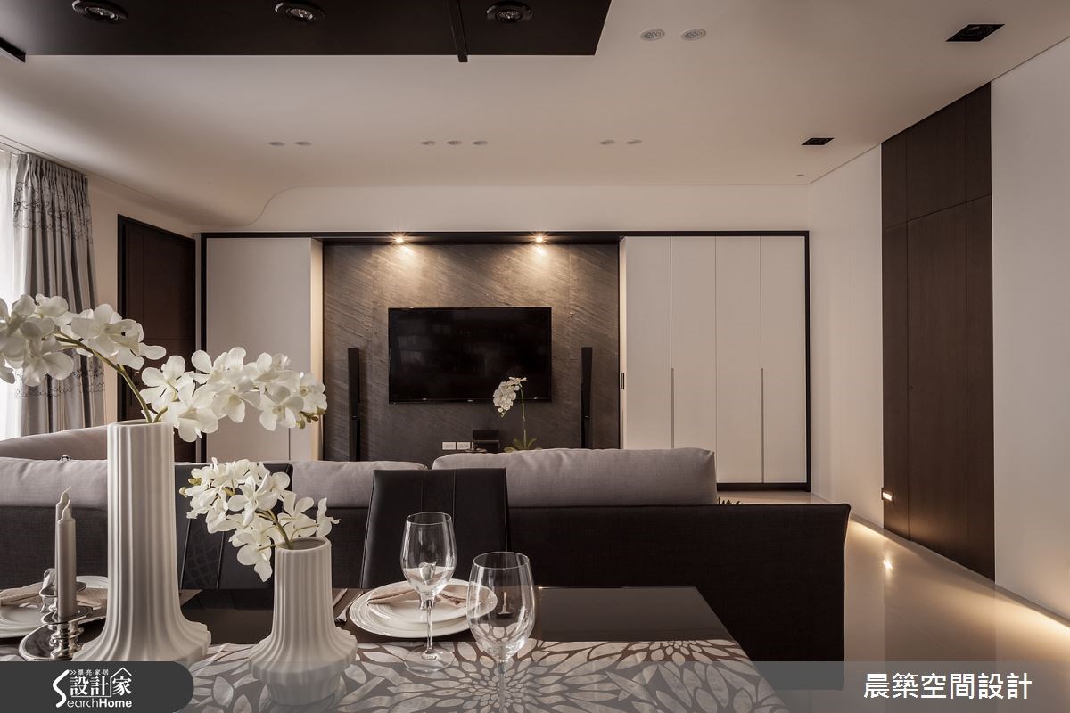 50坪新成屋(5年以下)＿現代風客廳餐廳案例圖片＿晨築空間設計＿晨築_02之7