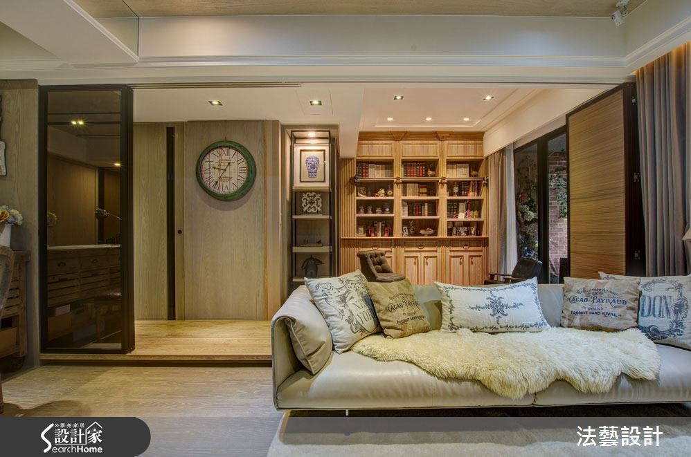 38坪新成屋(5年以下)＿混搭風客廳書房案例圖片＿法藝設計＿法藝_奢華高檔 美式鄉村之5