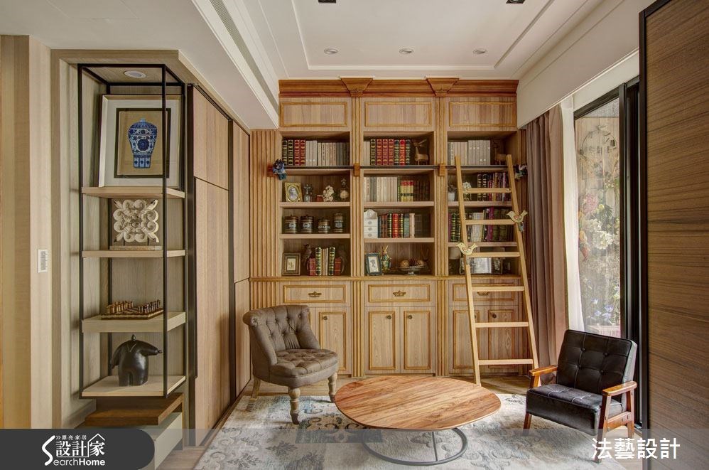 38坪新成屋(5年以下)＿混搭風書房案例圖片＿法藝設計＿法藝_奢華高檔 美式鄉村之7