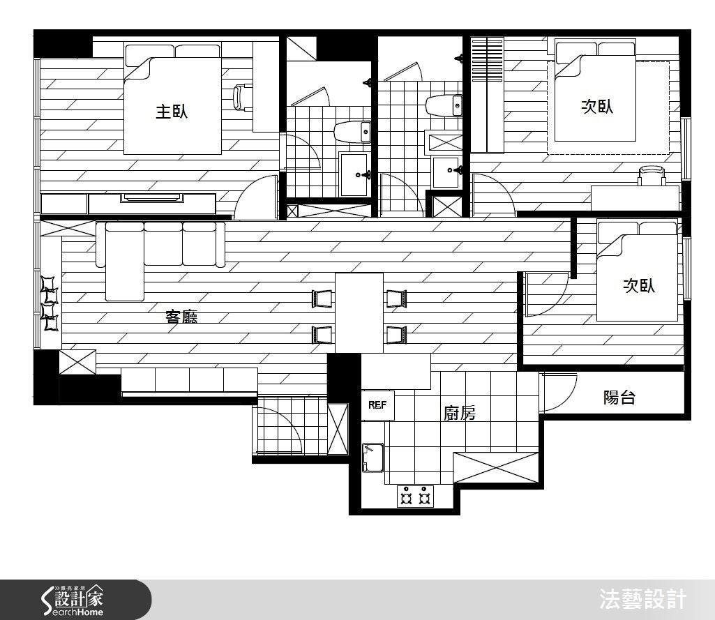28坪中古屋(5~15年)＿北歐風案例圖片＿法藝設計＿法藝_北歐繽紛甜蜜宅之21