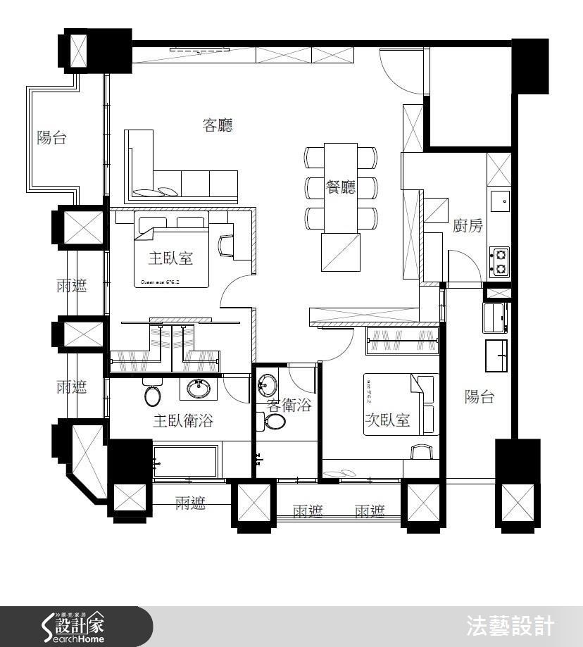 28坪新成屋(5年以下)＿現代風案例圖片＿法藝設計＿法藝_漸層 線之15