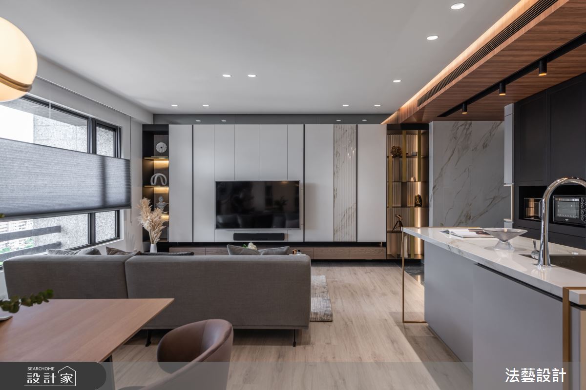 25坪新成屋(5年以下)＿現代風客廳案例圖片＿法藝設計＿法藝_東玥之6