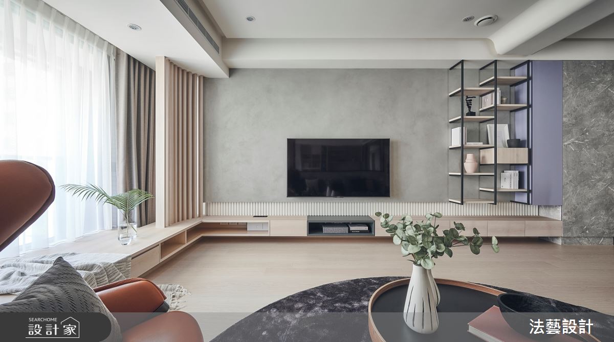 50坪新成屋(5年以下)＿北歐風客廳案例圖片＿法藝設計＿法藝_夏日。沐光之6