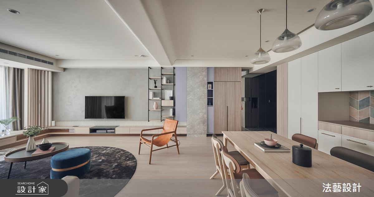 50坪新成屋(5年以下)＿北歐風客廳案例圖片＿法藝設計＿法藝_夏日。沐光之8