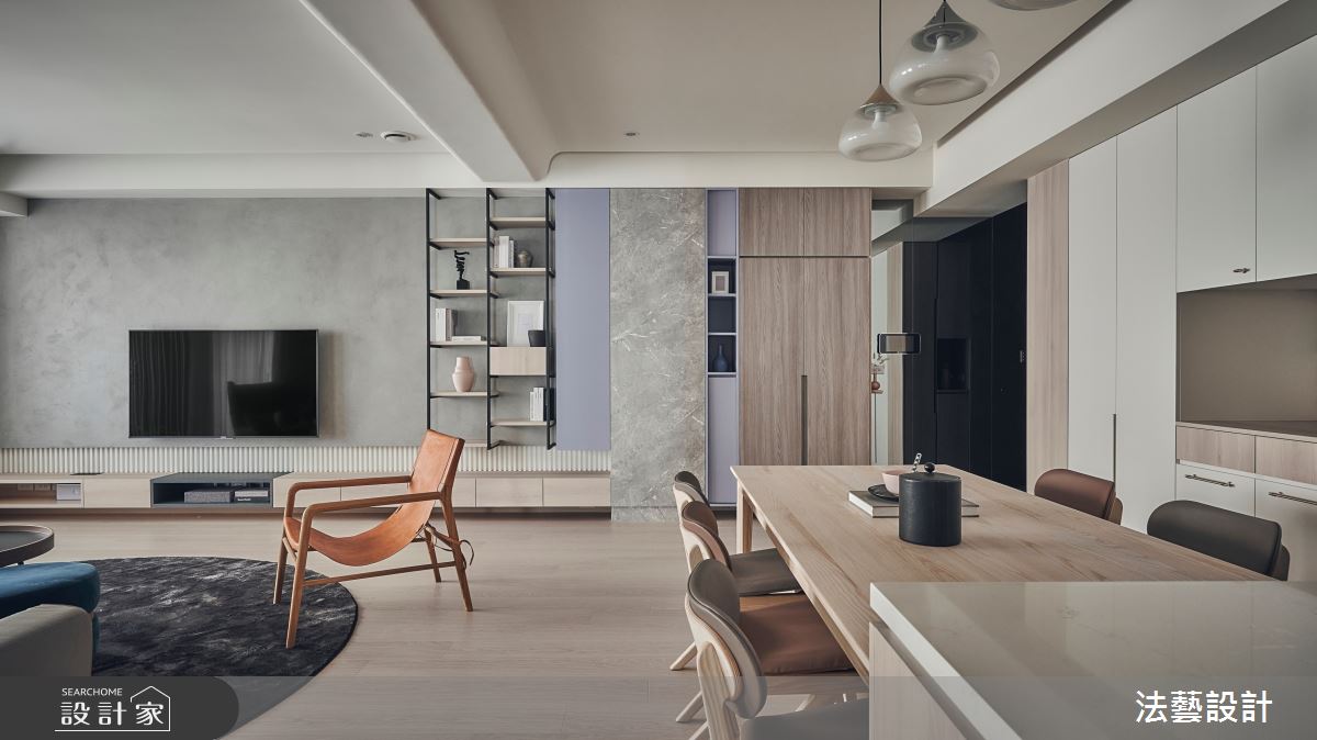 50坪新成屋(5年以下)＿北歐風客廳案例圖片＿法藝設計＿法藝_夏日。沐光之9