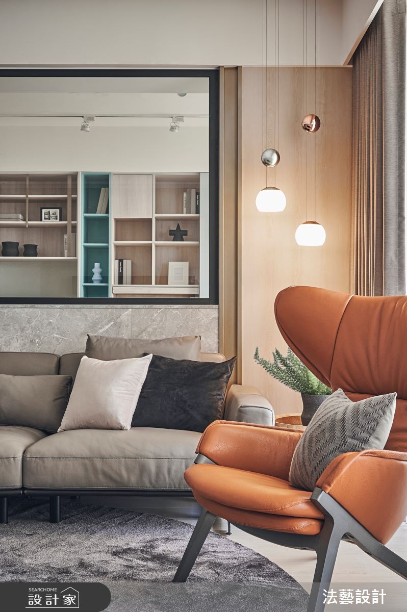 50坪新成屋(5年以下)＿北歐風客廳案例圖片＿法藝設計＿法藝_夏日。沐光之10