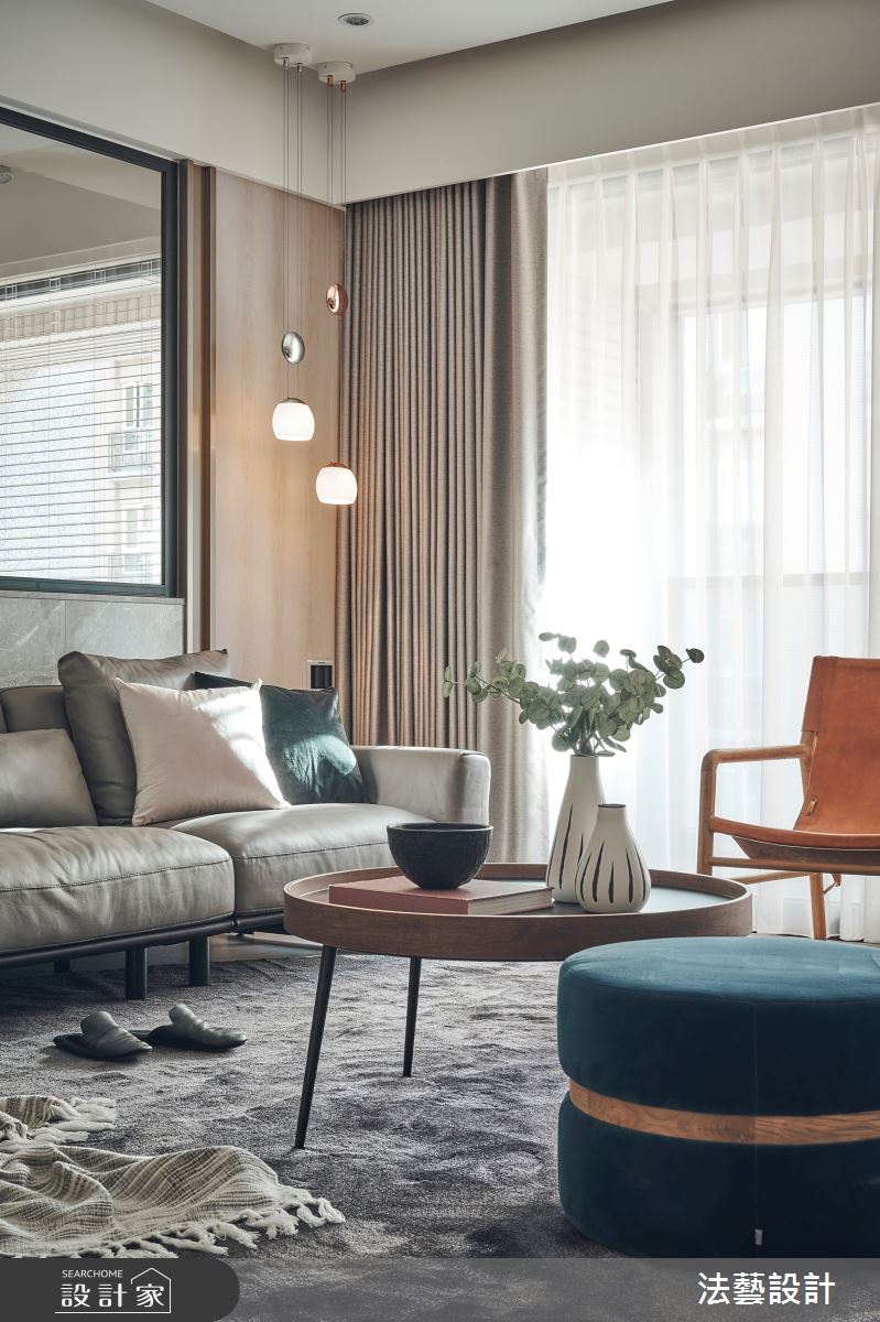50坪新成屋(5年以下)＿北歐風客廳案例圖片＿法藝設計＿法藝_夏日。沐光之11
