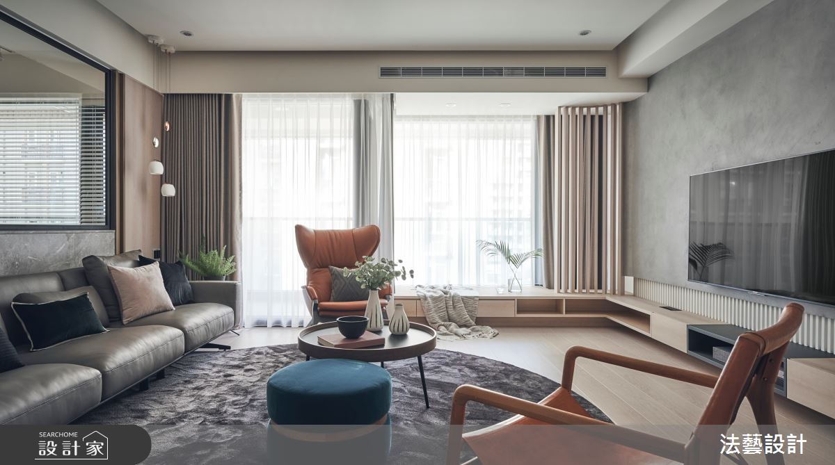 50坪新成屋(5年以下)＿北歐風客廳案例圖片＿法藝設計＿法藝_夏日。沐光之12