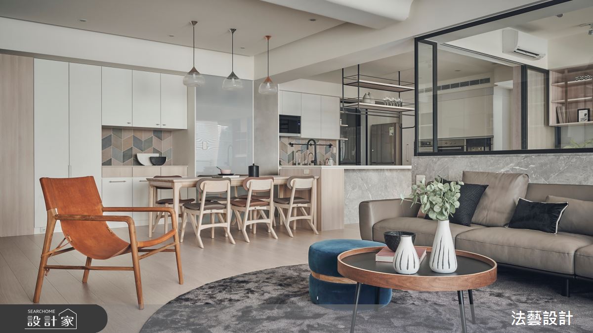 50坪新成屋(5年以下)＿北歐風客廳案例圖片＿法藝設計＿法藝_夏日。沐光之15