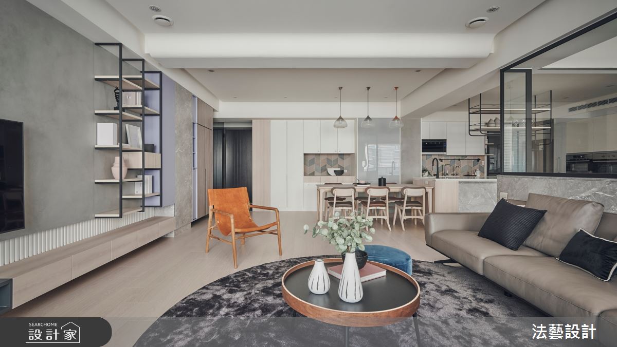 50坪新成屋(5年以下)＿北歐風客廳案例圖片＿法藝設計＿法藝_夏日。沐光之13