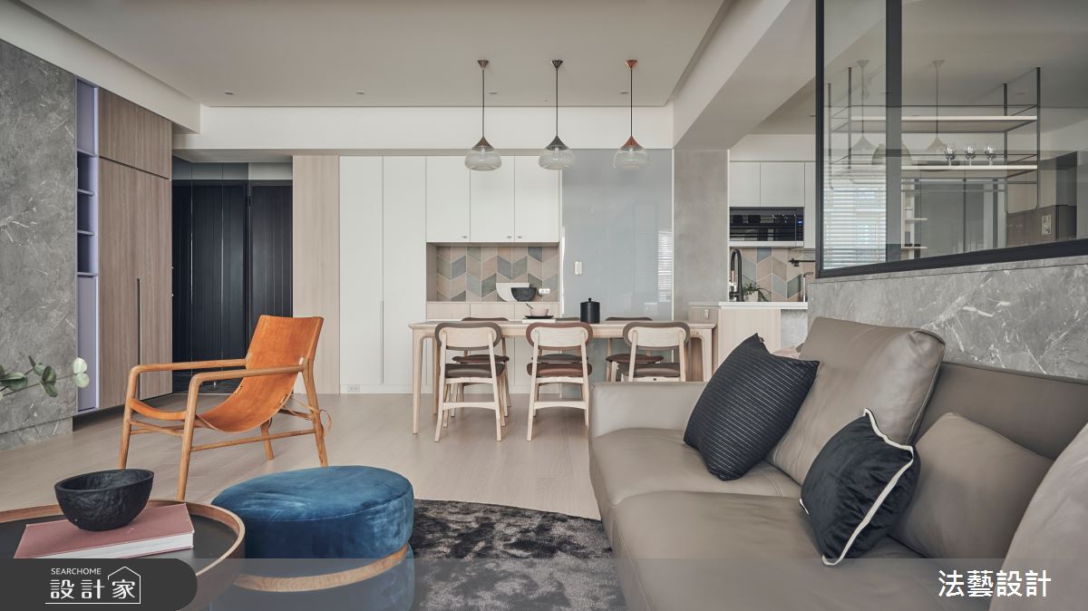 50坪新成屋(5年以下)＿北歐風客廳案例圖片＿法藝設計＿法藝_夏日。沐光之14