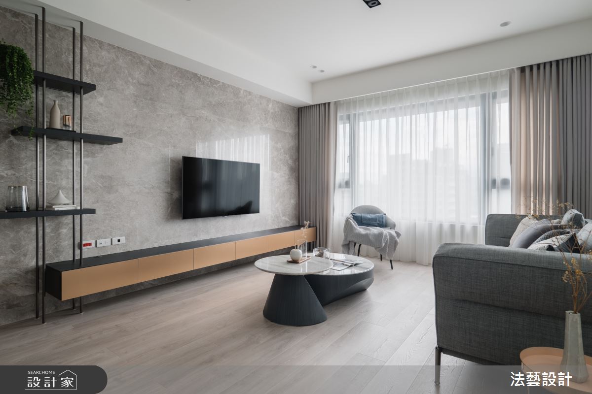 26坪新成屋(5年以下)＿現代風客廳案例圖片＿法藝設計＿法藝_沐光之森之4