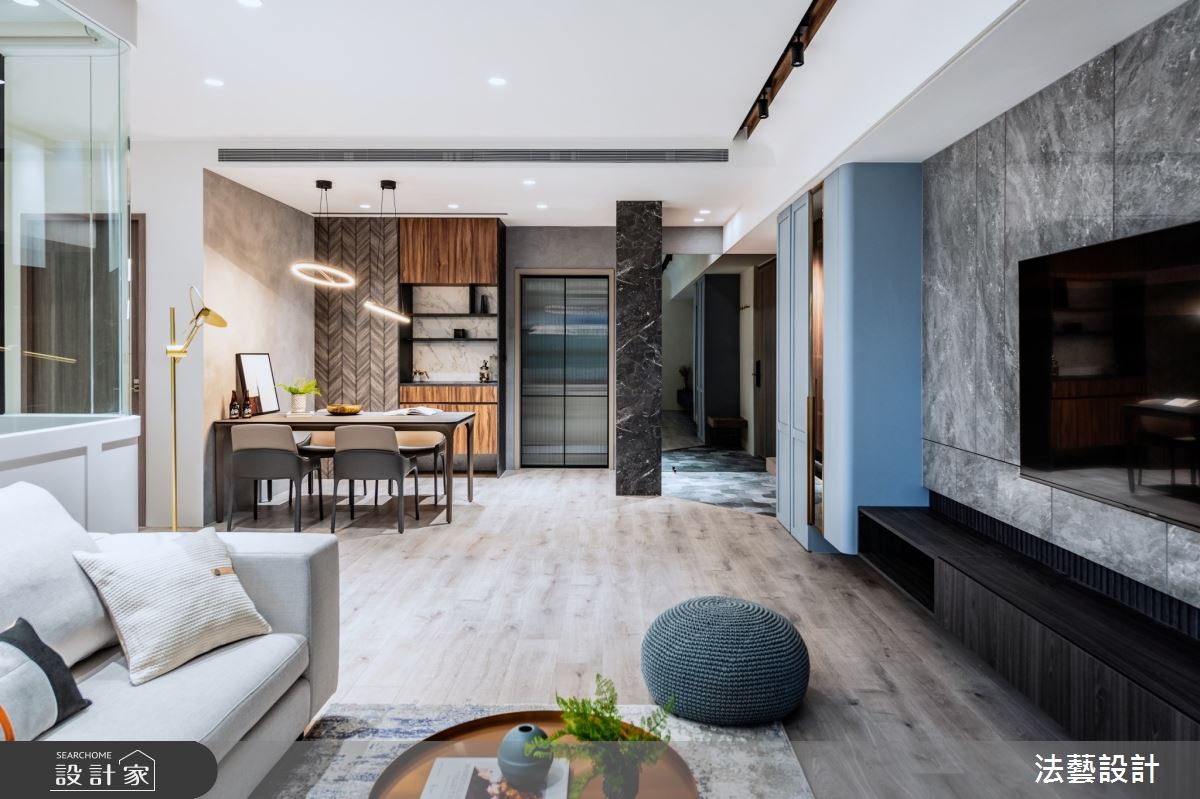 26坪新成屋(5年以下)＿混搭風客廳案例圖片＿法藝設計＿法藝_紳藍之家之12