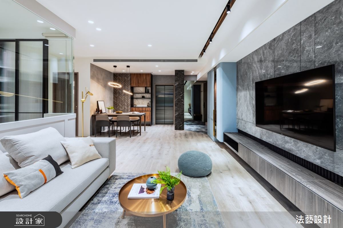 26坪新成屋(5年以下)＿混搭風客廳案例圖片＿法藝設計＿法藝_紳藍之家之13