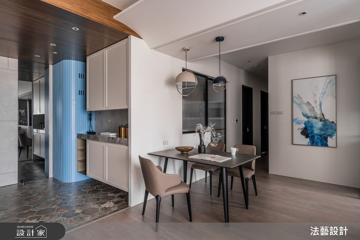 26坪新成屋(5年以下)＿混搭風玄關餐廳案例圖片＿法藝設計＿法藝_蔚藍之境之3
