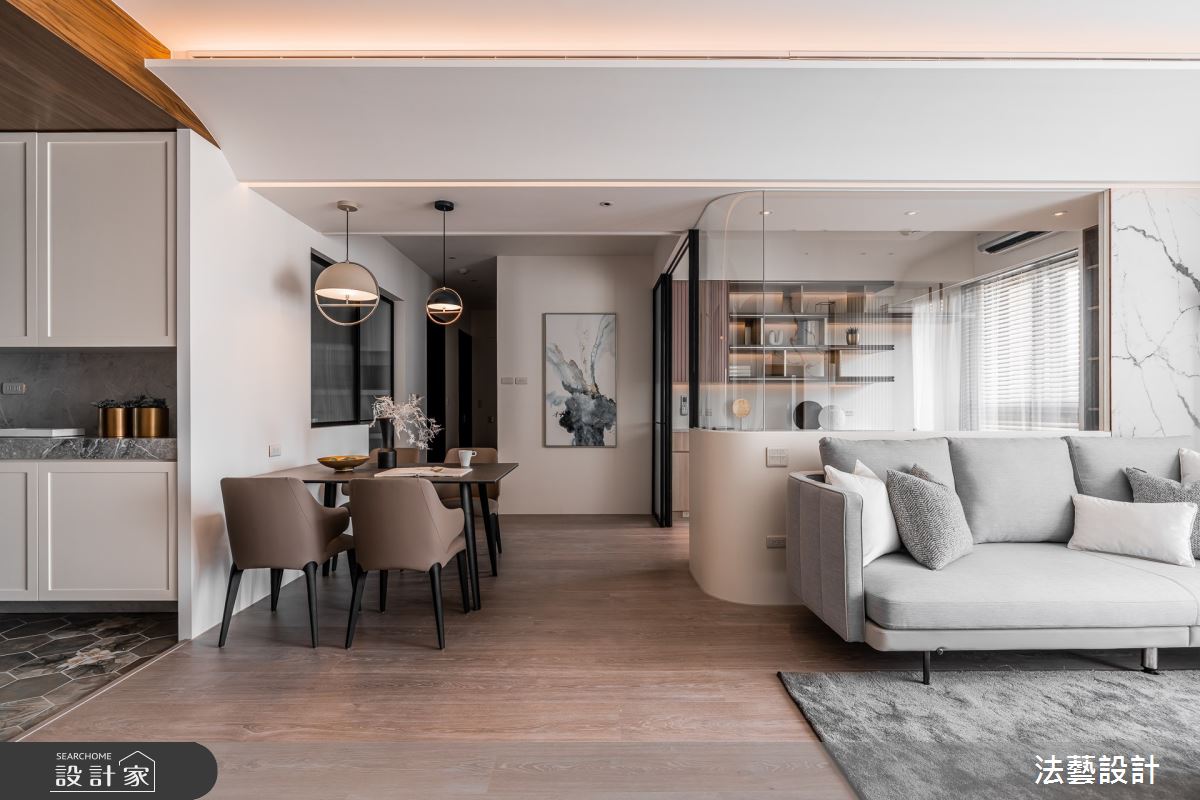 26坪新成屋(5年以下)＿混搭風客廳餐廳案例圖片＿法藝設計＿法藝_蔚藍之境之5