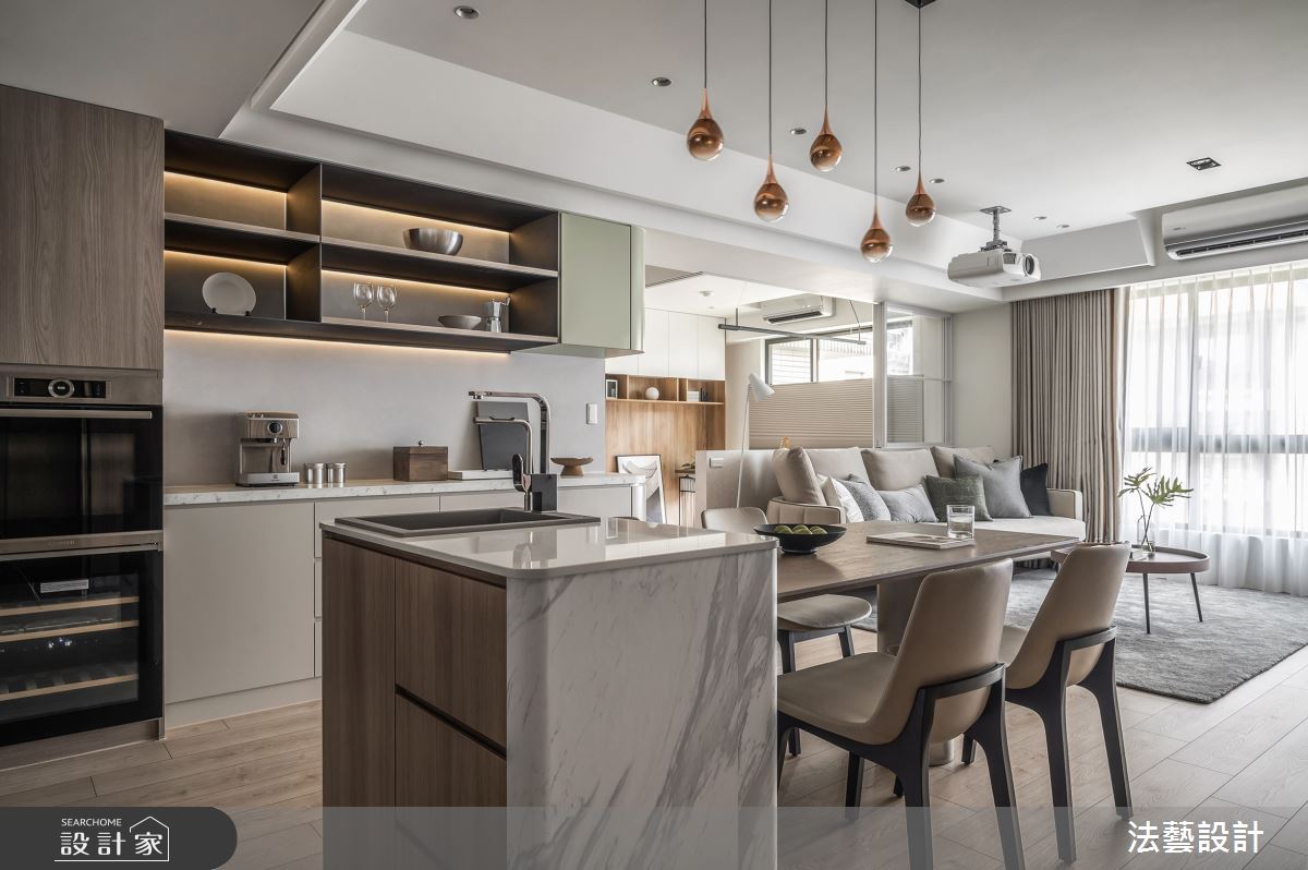 36坪中古屋(5~15年)＿混搭風餐廳中島案例圖片＿法藝設計＿法藝_暖心蒔光之6
