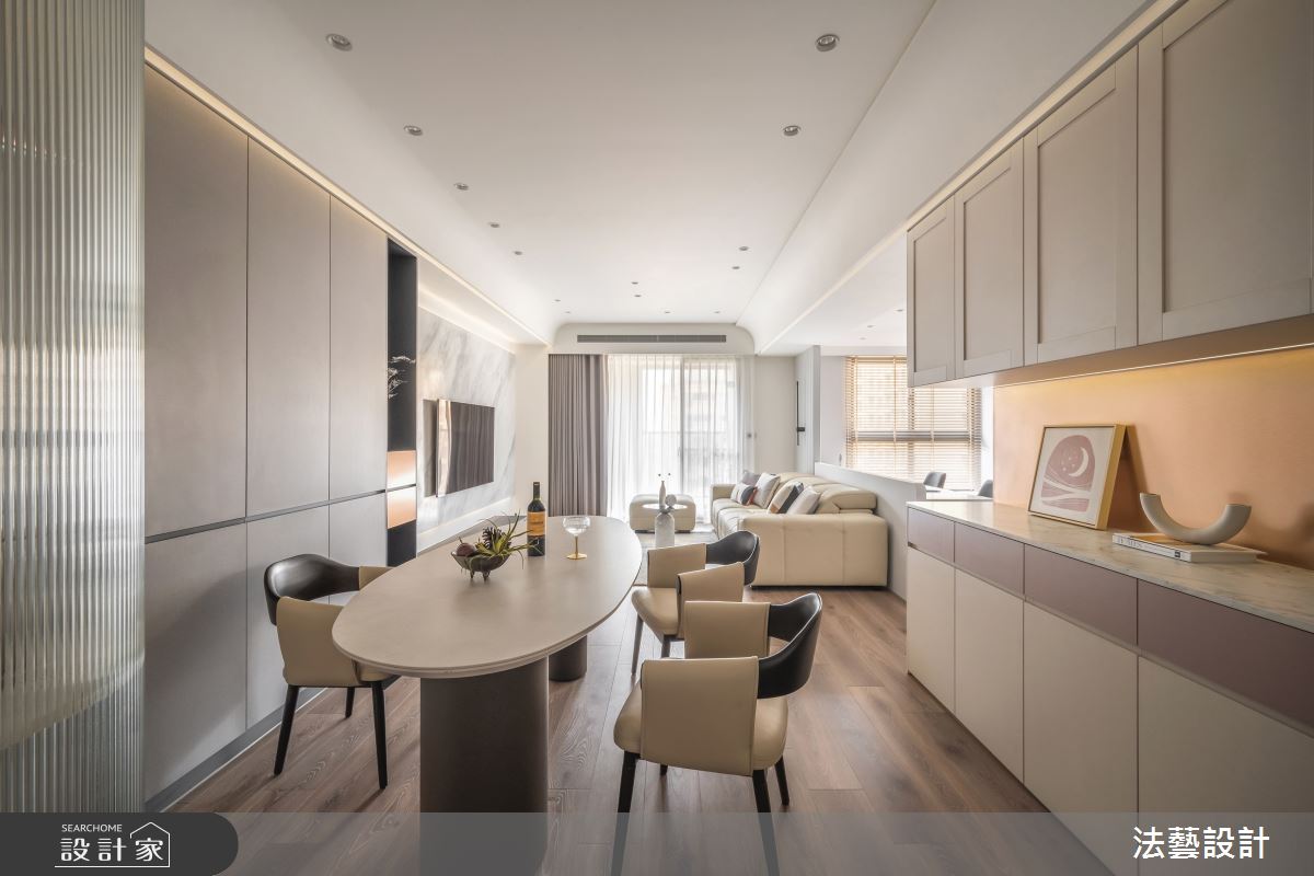 30坪新成屋(5年以下)＿北歐風客廳餐廳案例圖片＿法藝設計＿法藝_微醺光蘊之5