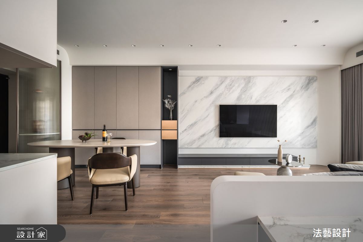 30坪新成屋(5年以下)＿北歐風客廳餐廳書房案例圖片＿法藝設計＿法藝_微醺光蘊之9