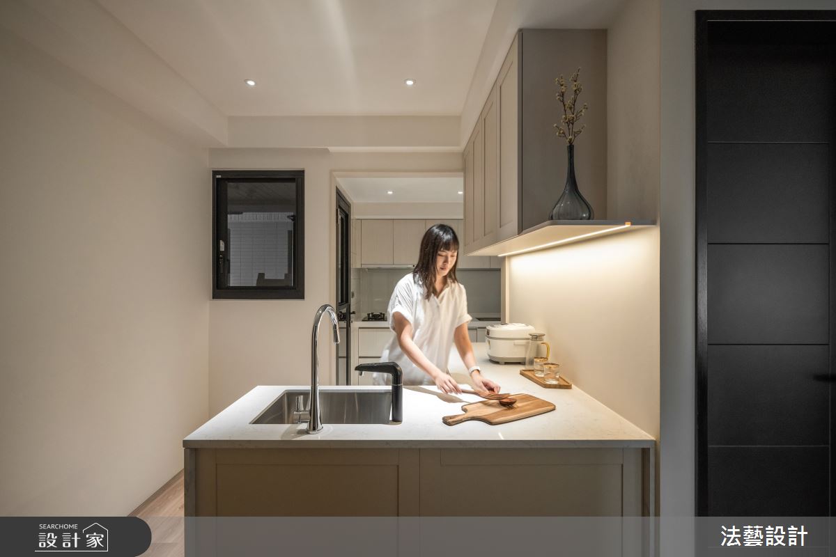 30坪新成屋(5年以下)＿北歐風廚房中島案例圖片＿法藝設計＿法藝_微醺光蘊之16