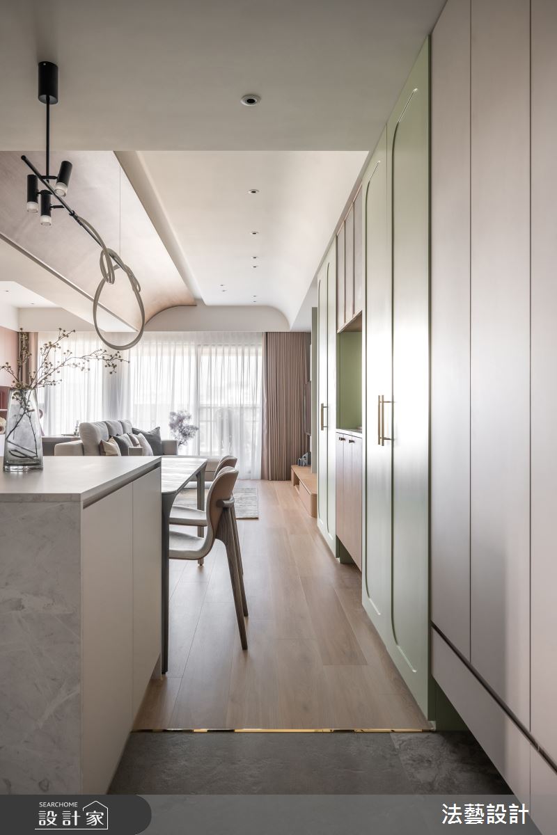 26坪新成屋(5年以下)＿現代風玄關餐廳中島案例圖片＿法藝設計＿法藝_秋沐森森之7216