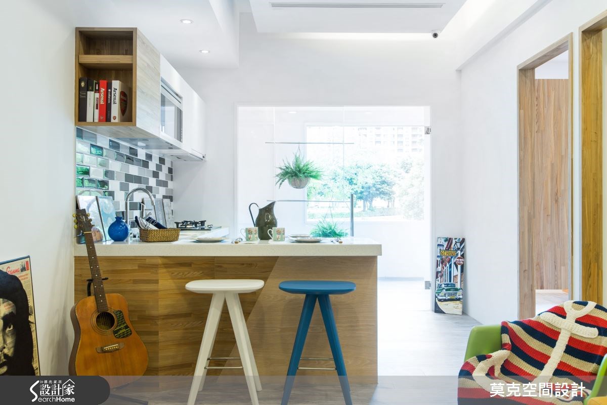 100坪預售屋＿北歐風廚房吧檯案例圖片＿莫克空間設計/莫國箴建築師事務所＿莫克_01之8