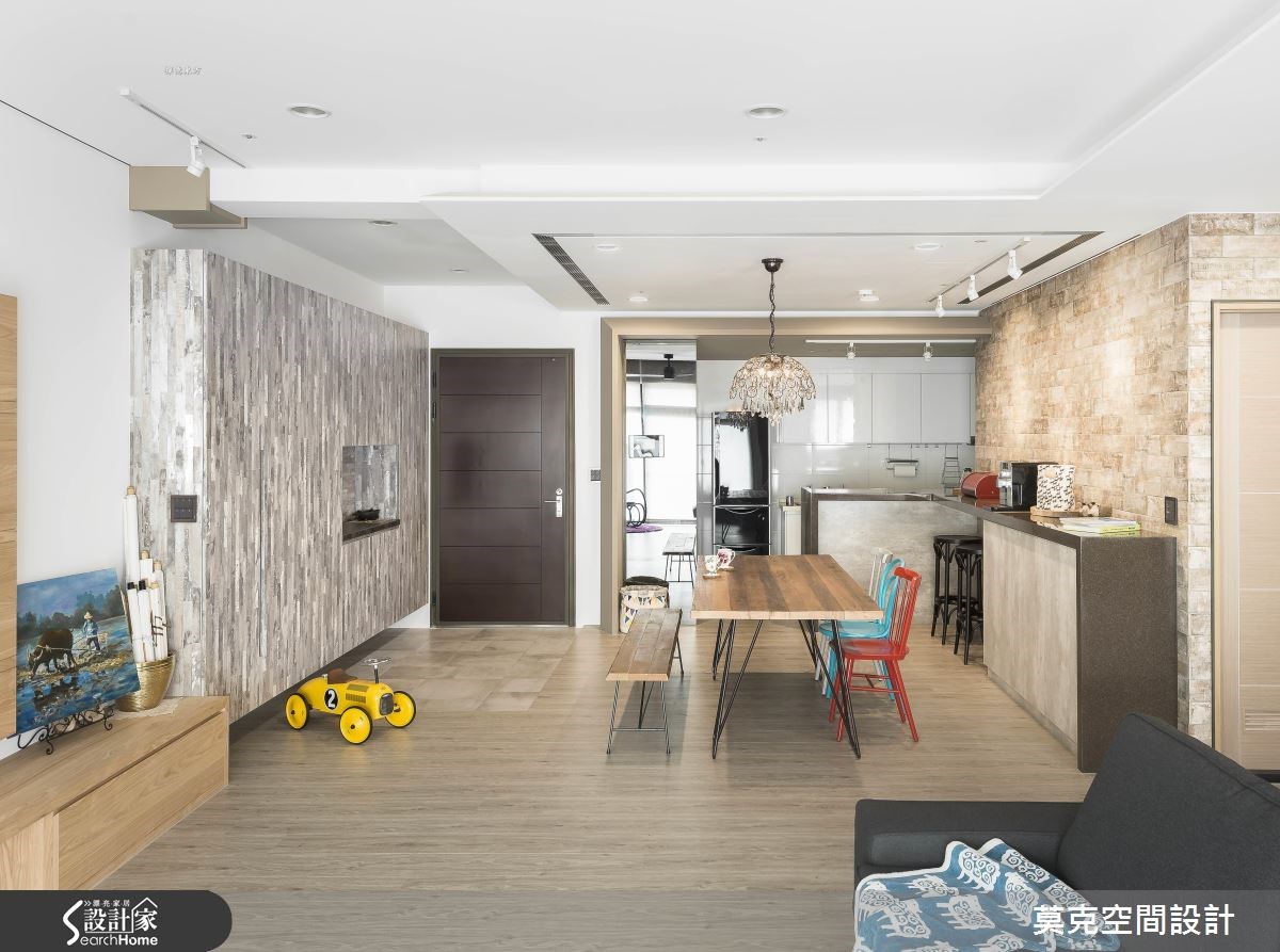 35坪新成屋(5年以下)＿北歐風客廳餐廳廚房吧檯案例圖片＿莫克空間設計/莫國箴建築師事務所＿莫克_02之1