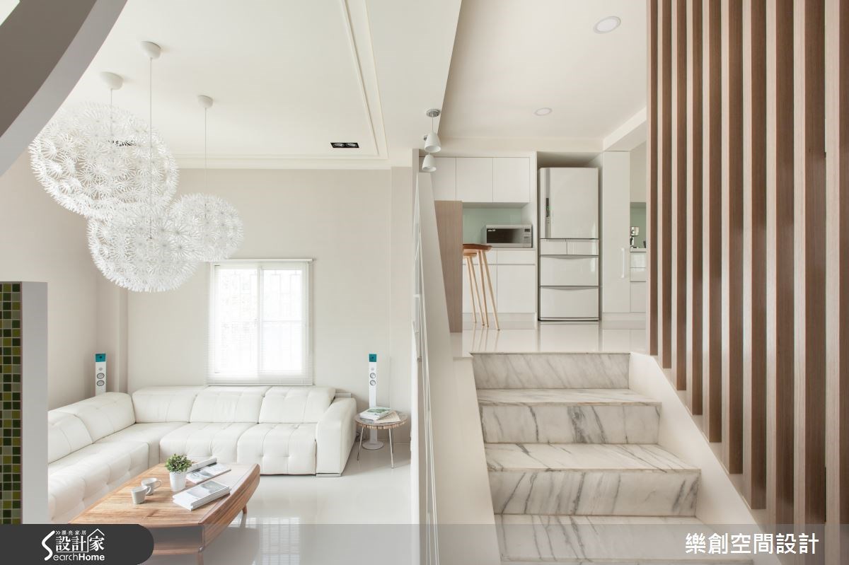 老屋(16~30年)＿北歐風客廳廚房樓梯案例圖片＿樂創空間設計＿樂創_03之16