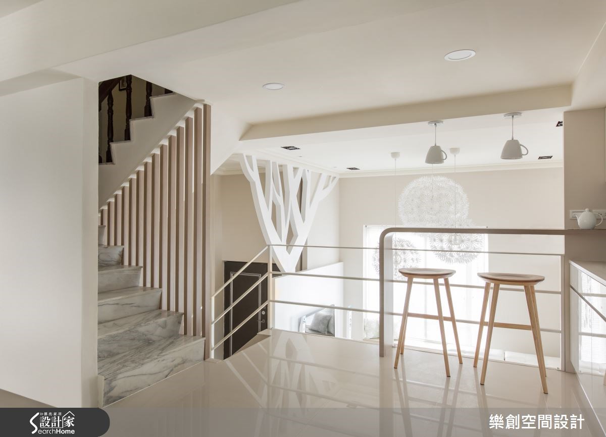 老屋(16~30年)＿北歐風吧檯樓梯案例圖片＿樂創空間設計＿樂創_03之22