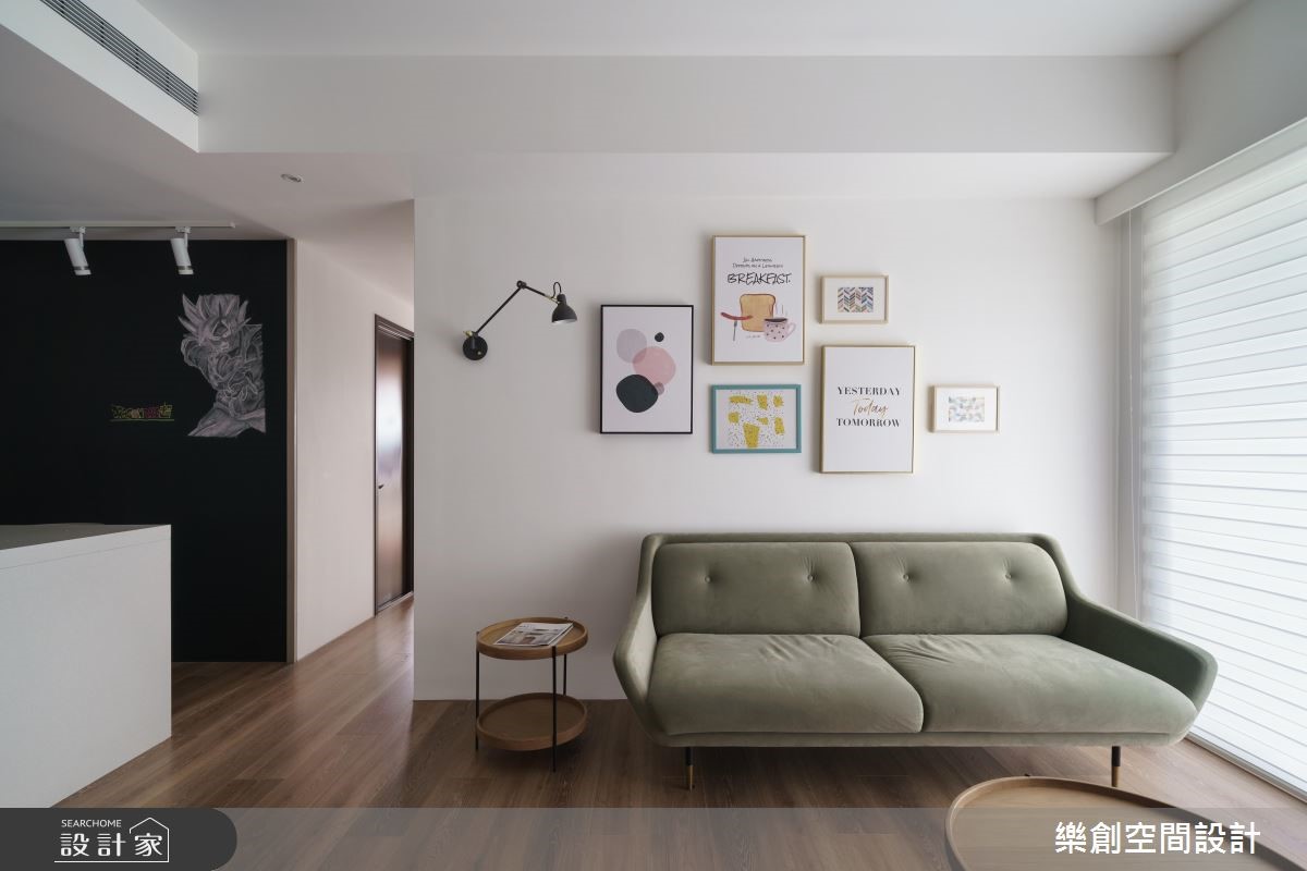 預售屋＿北歐風客廳案例圖片＿樂創空間設計＿樂創_14台中。NaNa&Allen House之4