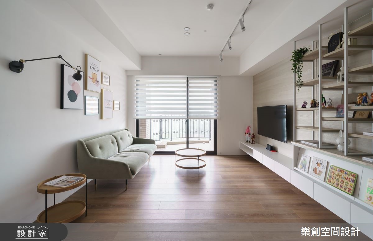 預售屋＿北歐風客廳案例圖片＿樂創空間設計＿樂創_14台中。NaNa&Allen House之2