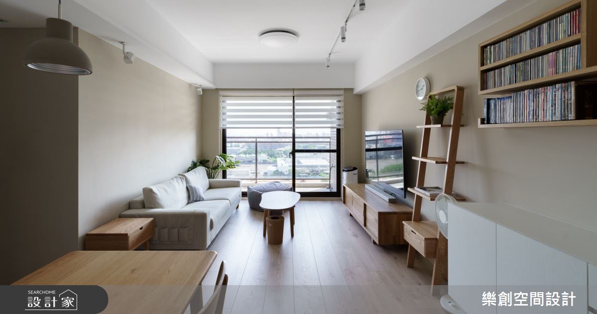新成屋(5年以下)＿日式無印風客廳案例圖片＿樂創空間設計＿樂創_16台中。白淨木韻之8