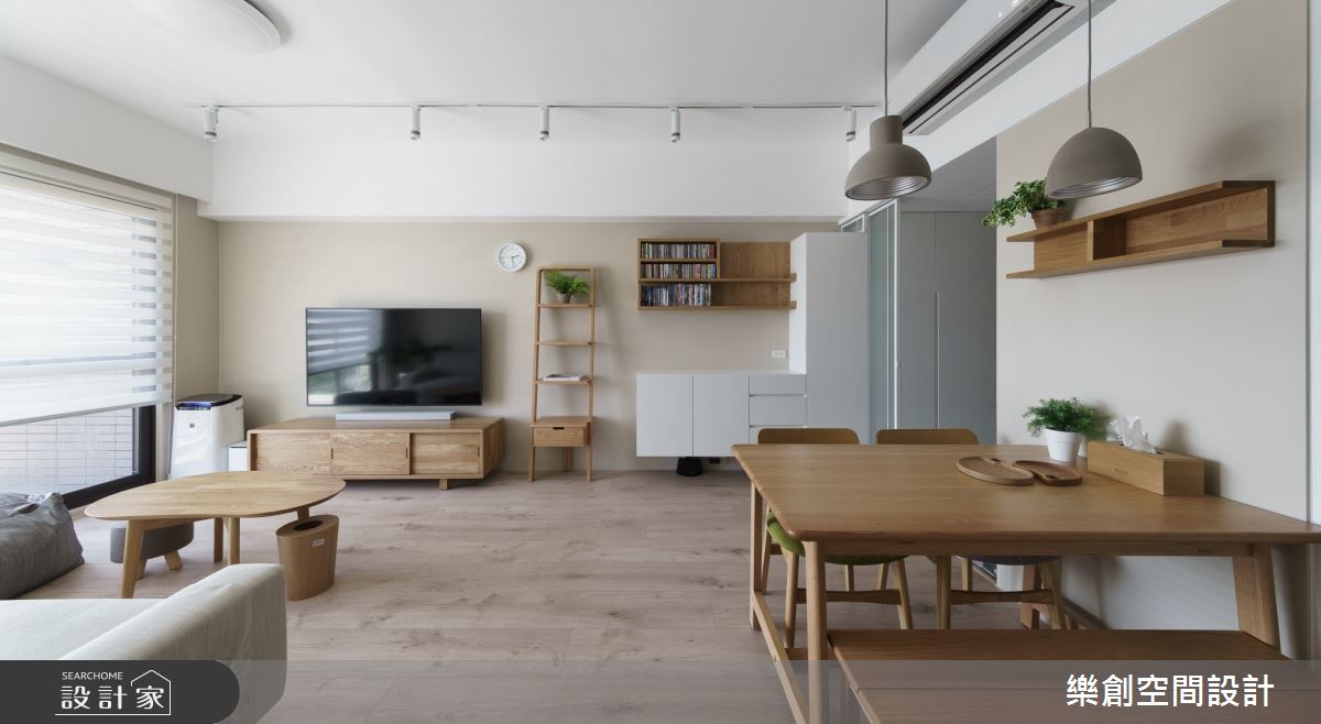 新成屋(5年以下)＿日式無印風客廳餐廳案例圖片＿樂創空間設計＿樂創_16台中。白淨木韻之11