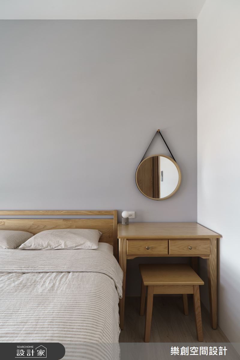 新成屋(5年以下)＿日式無印風臥室案例圖片＿樂創空間設計＿樂創_16台中。白淨木韻之17