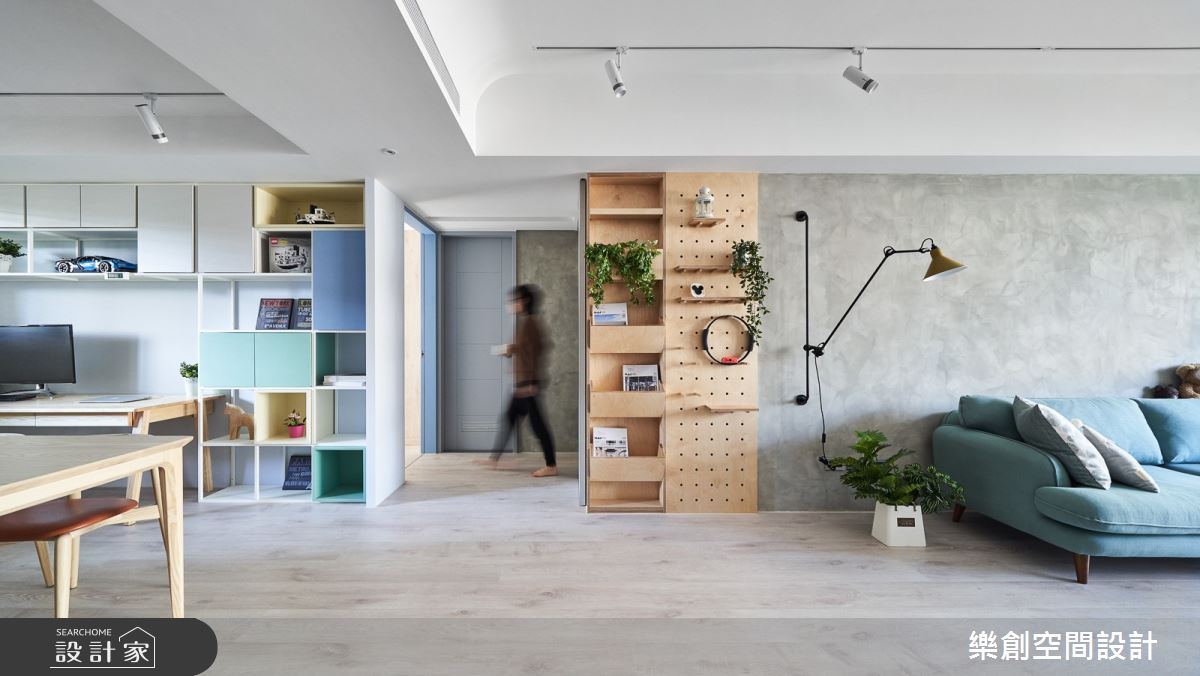 22坪新成屋(5年以下)＿北歐風客廳案例圖片＿樂創空間設計＿樂創_17桃園。C&N House之8