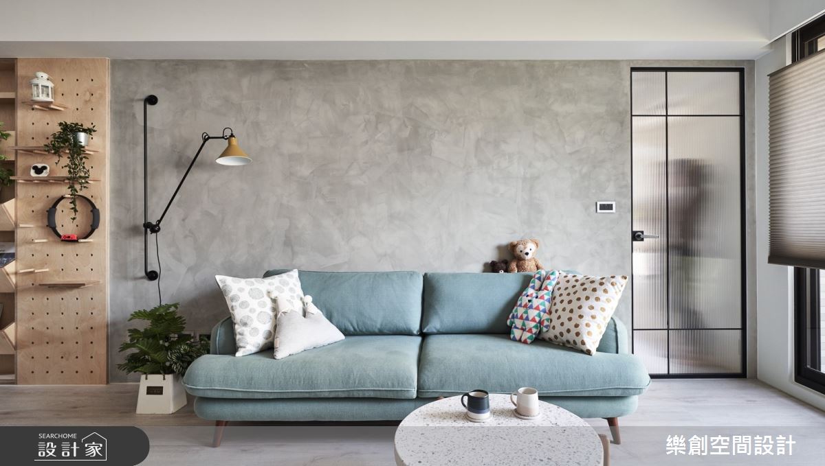 22坪新成屋(5年以下)＿北歐風客廳案例圖片＿樂創空間設計＿樂創_17桃園。C&N House之6