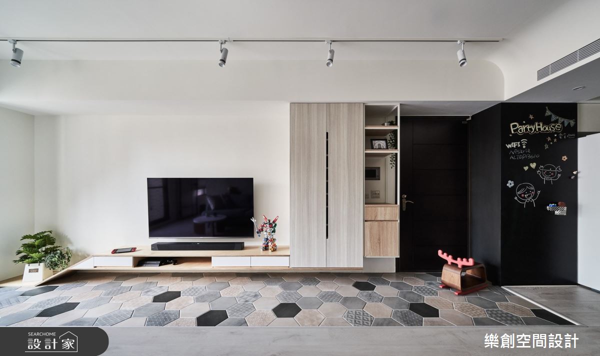 22坪新成屋(5年以下)＿北歐風客廳案例圖片＿樂創空間設計＿樂創_17桃園。C&N House之4