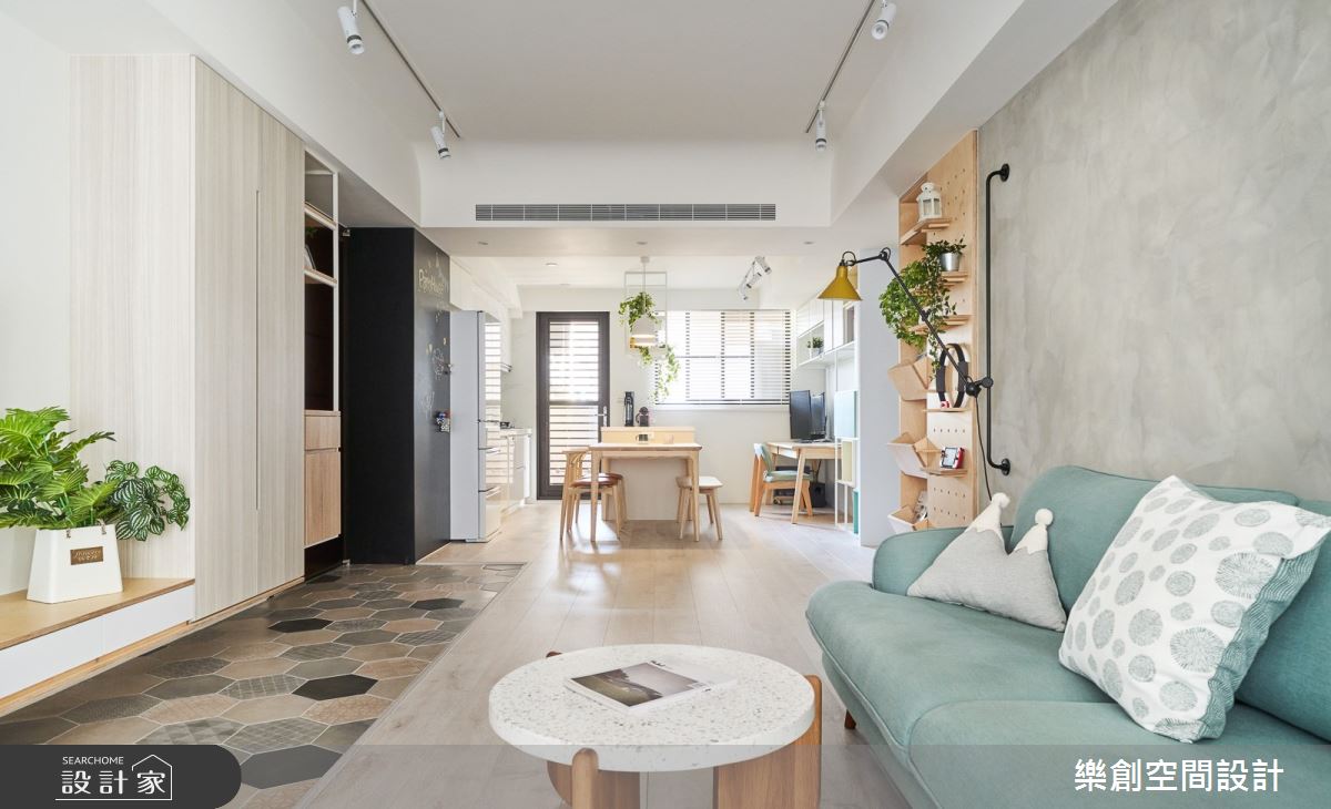 22坪新成屋(5年以下)＿北歐風客廳案例圖片＿樂創空間設計＿樂創_17桃園。C&N House之5