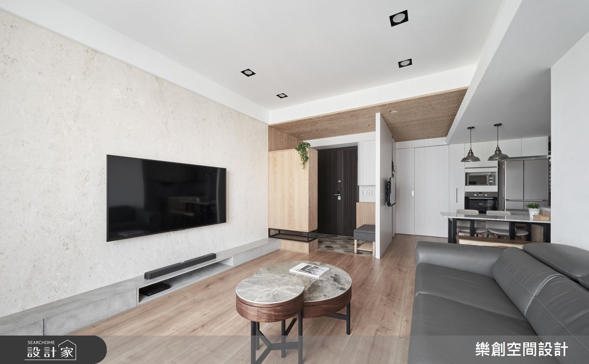 新成屋(5年以下)＿簡約風玄關客廳案例圖片＿樂創空間設計＿樂創_18台中。HKH House之9