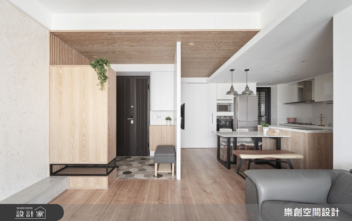 新成屋(5年以下)＿簡約風玄關客廳案例圖片＿樂創空間設計＿樂創_18台中。HKH House之7