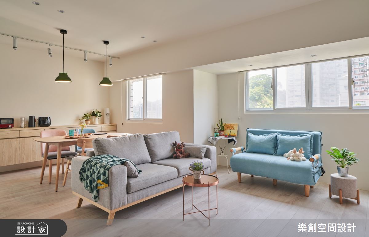 22坪老屋(31~40年)＿現代風客廳餐廳案例圖片＿樂創空間設計＿樂創_22台北。A House之4