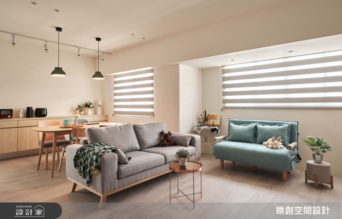 22坪老屋(31~40年)＿現代風客廳餐廳案例圖片＿樂創空間設計＿樂創_22台北。A House之6