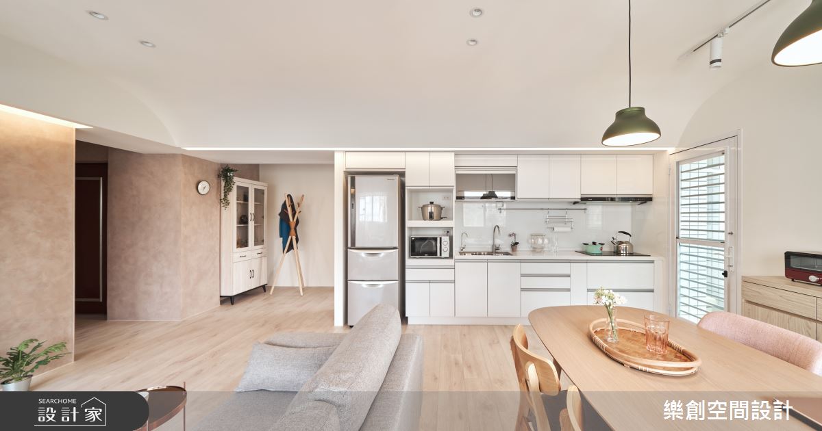 22坪老屋(31~40年)＿現代風客廳餐廳廚房案例圖片＿樂創空間設計＿樂創_22台北。A House之20