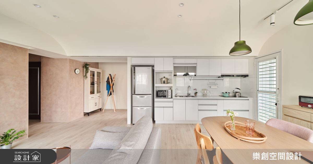 22坪老屋(31~40年)＿現代風客廳餐廳廚房案例圖片＿樂創空間設計＿樂創_22台北。A House之19